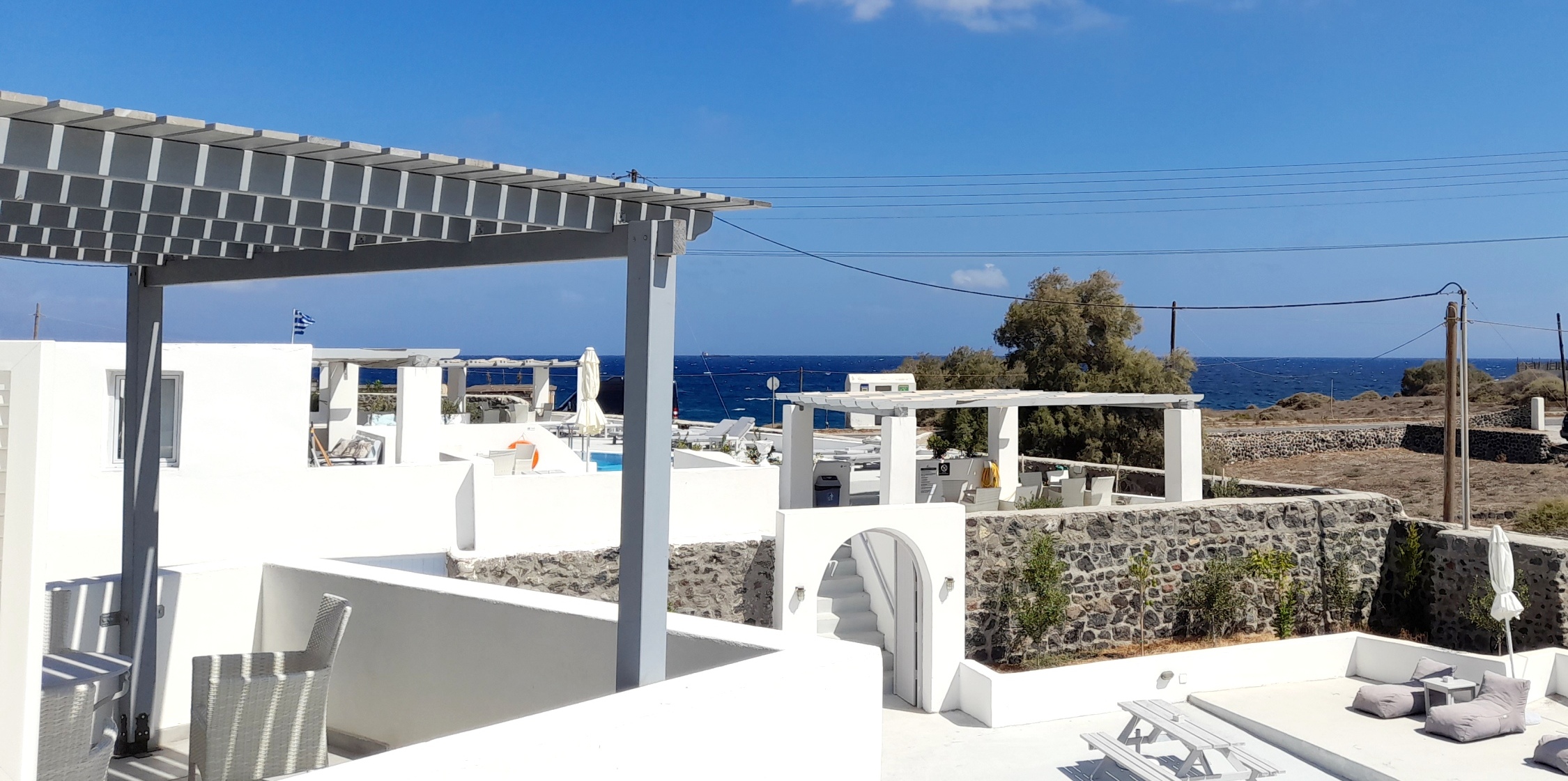 Vista al mar desde el balcón.